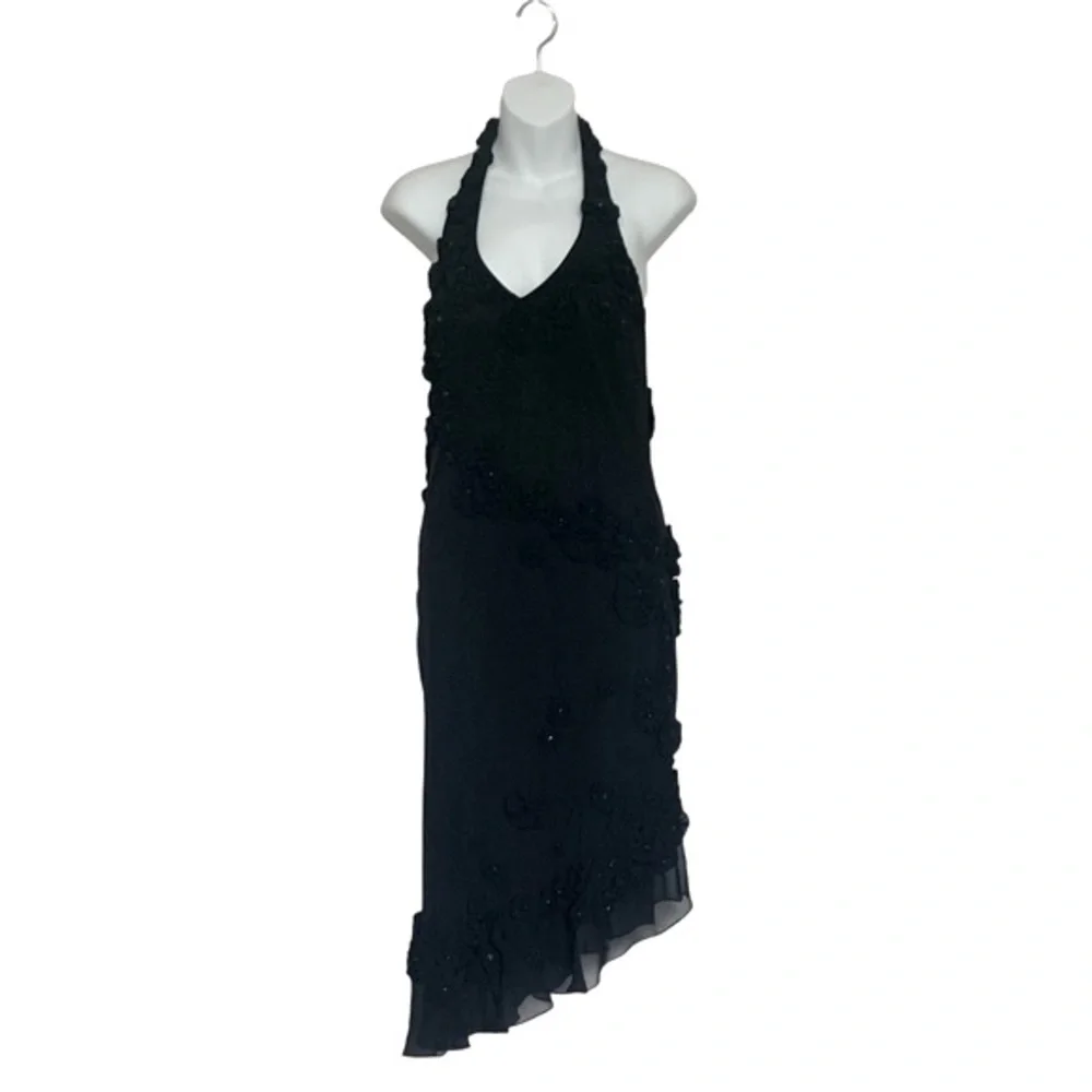 Sue Wong Vintage Silk Halter Neck Dress - Picture 2 of 13